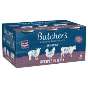 Butchers Grain Free Meaty Recipes in Jelly Dog Food -6x400g Tins
