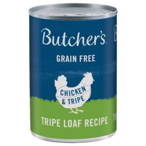 Butchers Grain Free Tripe Loaf Recipe Dog Food (Chicken & Tripe) – 12x400 g Tins