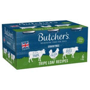 Butchers Grain Free Tripe Loaf Recipes Dog Food – 6x400g  Tins
